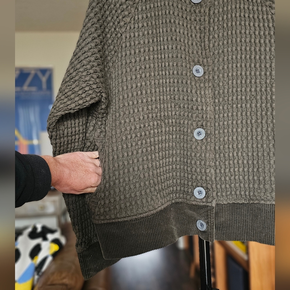 Mododoc Chunky Waffle‎ Knit Cardigan Jacket - Picture 2 of 6